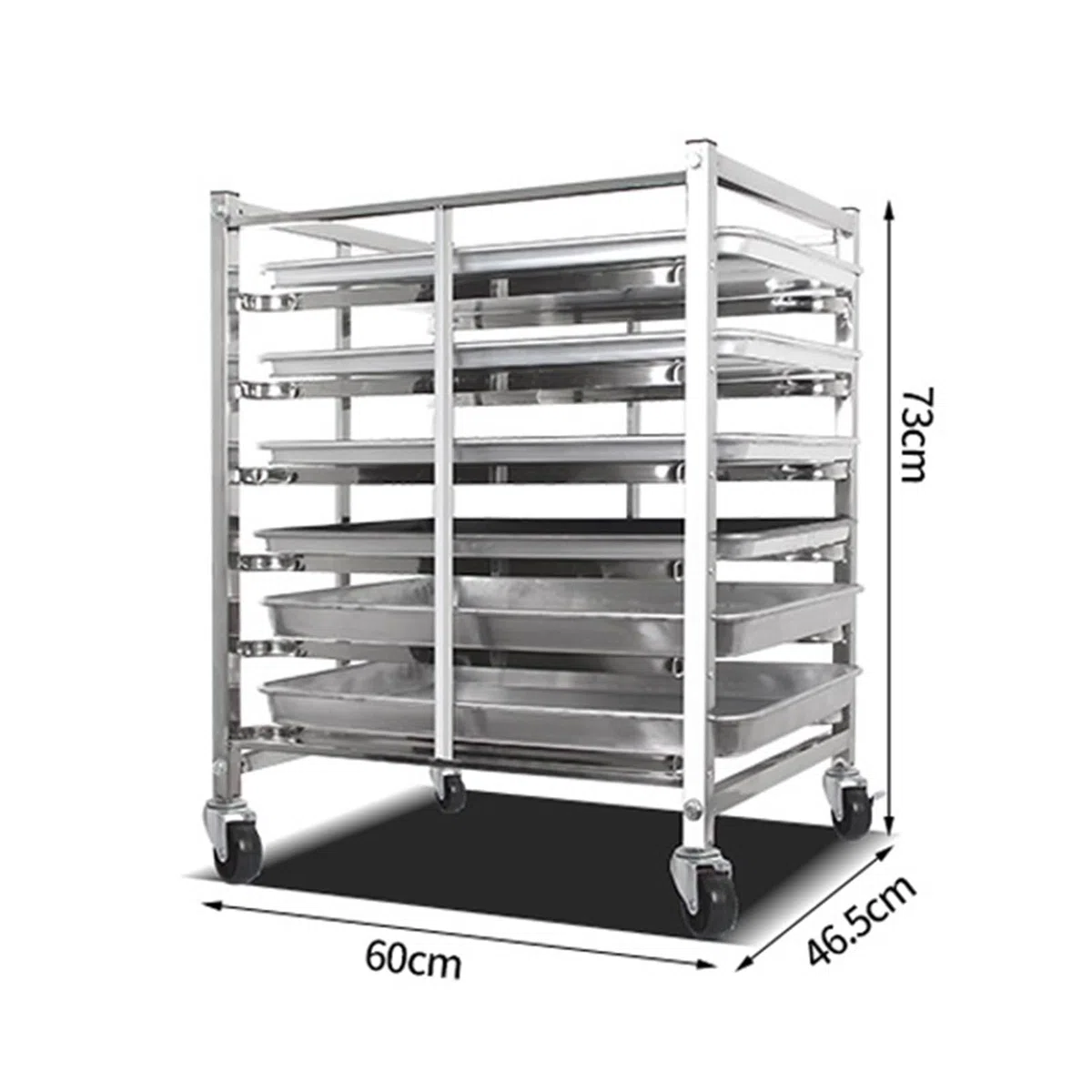 Bäckerei-Brötchenform, Lebensmittel-Tabletts, Kühlwagen für kommerzielles Backen und Bäcker, robuster Edelstahl-Racking-Wagen, Brotteig, Pizza-Backblech, Metall-Kunst-Farb-Trockengestell