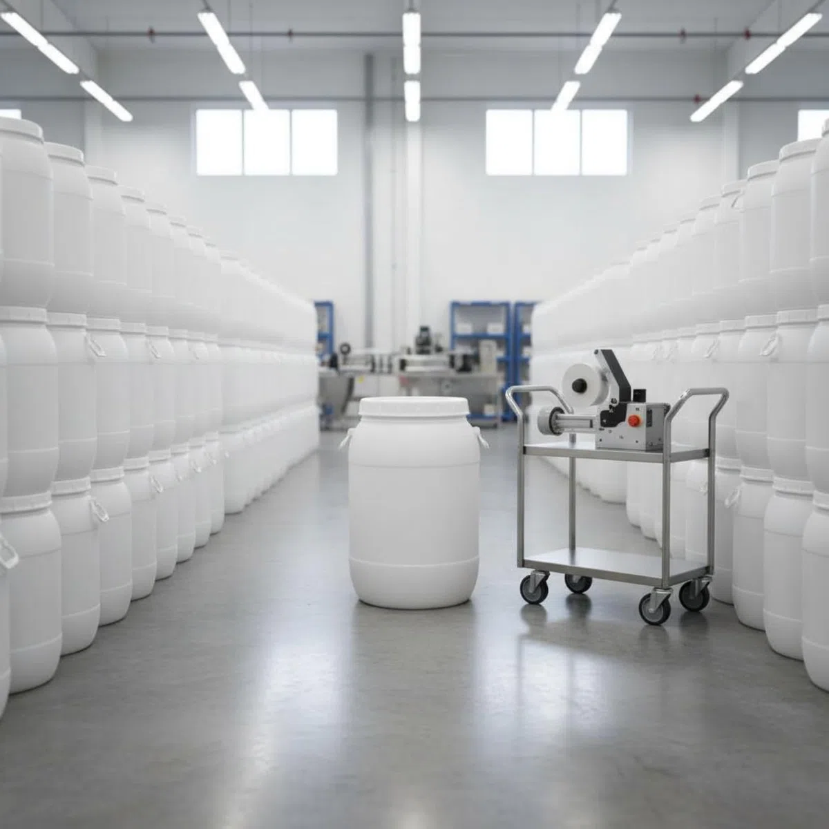 Großvolumen-behälter Fermentationsfass Aufbewahrungsfass Vorratsbehälter HDPE mit Weiter Öffnung für Küche Haushalt Organisation Heim Lagern, Weiß, 35 Liter