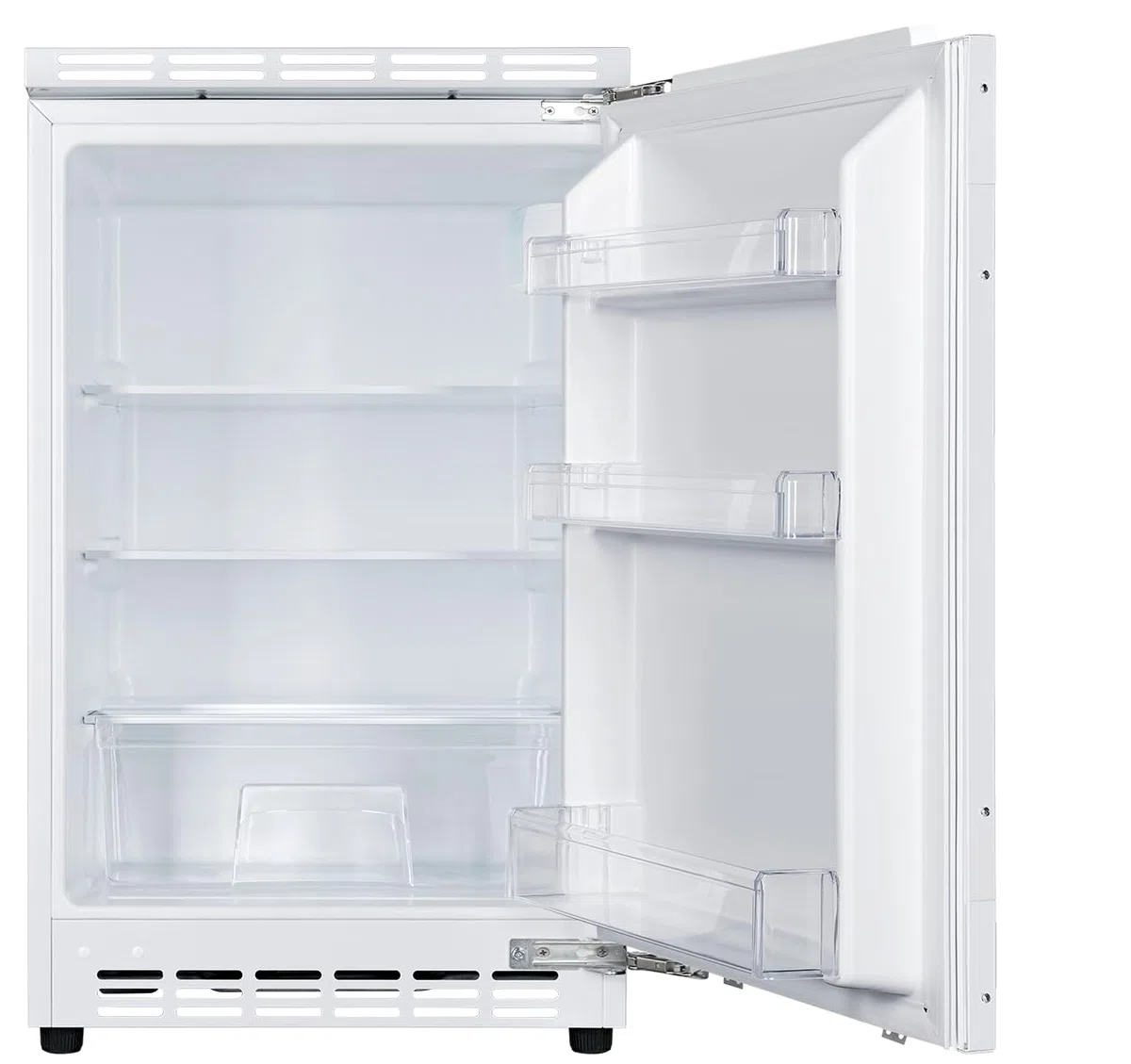 Amica Unterbau Vollraum Kühlschrank dekorfähig für 815 mm Nische elektronische Steuerung Inverter Kompressor Tür-Offen-Alarm wechselbarer Türanschlag 103 liters