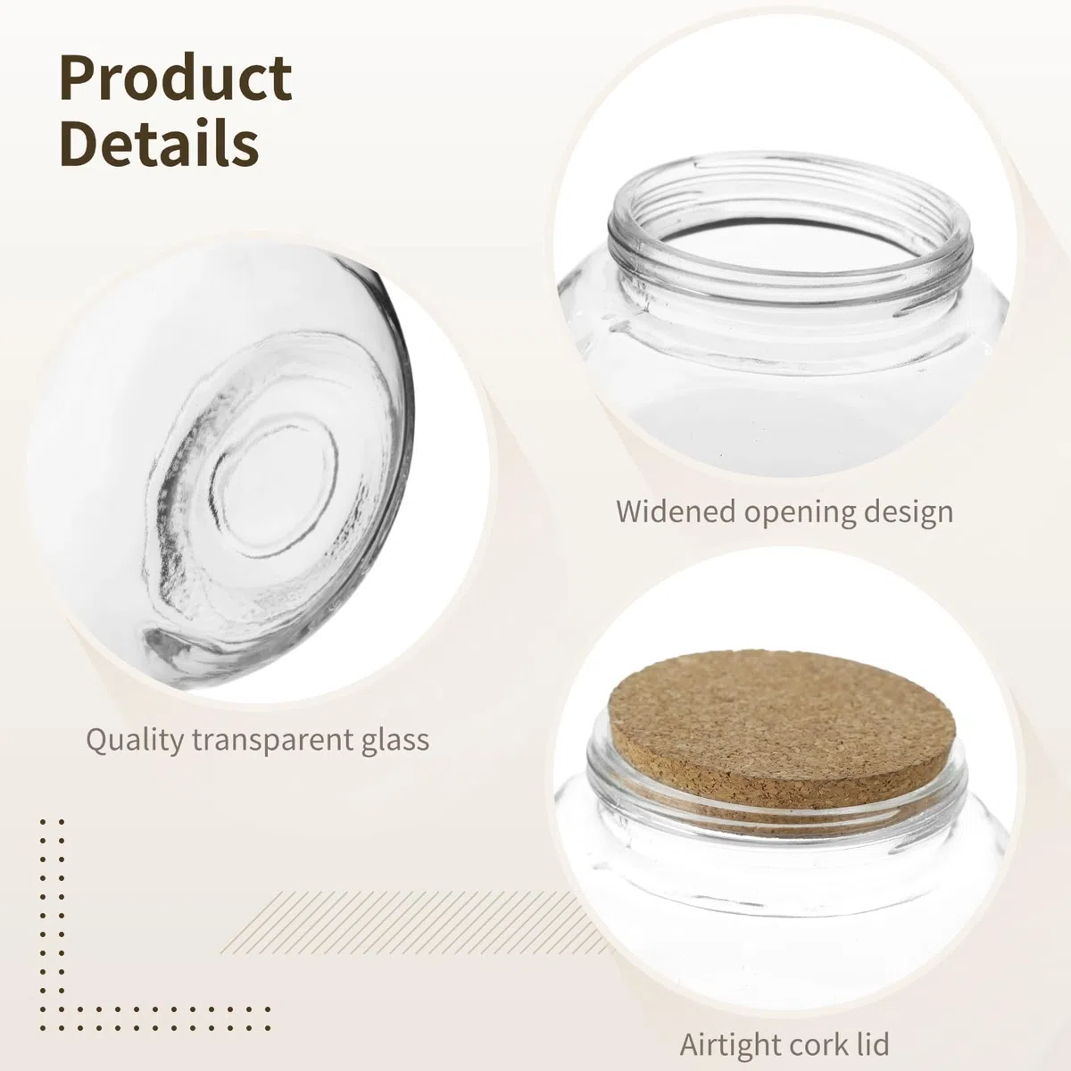 2 Stk. Glas-Keksdosen, 71 oz Vorratsdosen mit weiter Öffnung und vakuumdicht schließenden Korkdeckeln, Bonbongläser für Küche und Speisekammer, inkl. Marker und Etiketten, für Kaffee, Tee, Mehl,