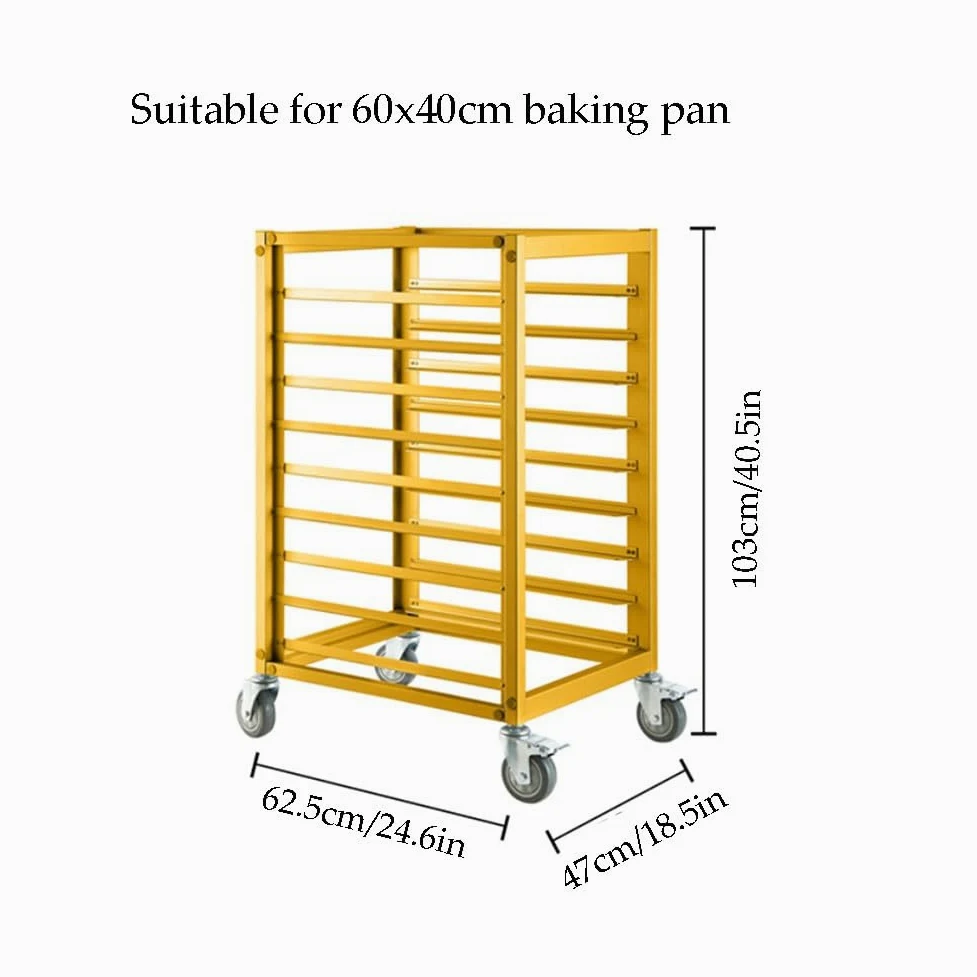 Robuster Bäckereiwagen mit Rollen für effizienten Transport in gewerblichen Küchen, Restaurants und Hotels