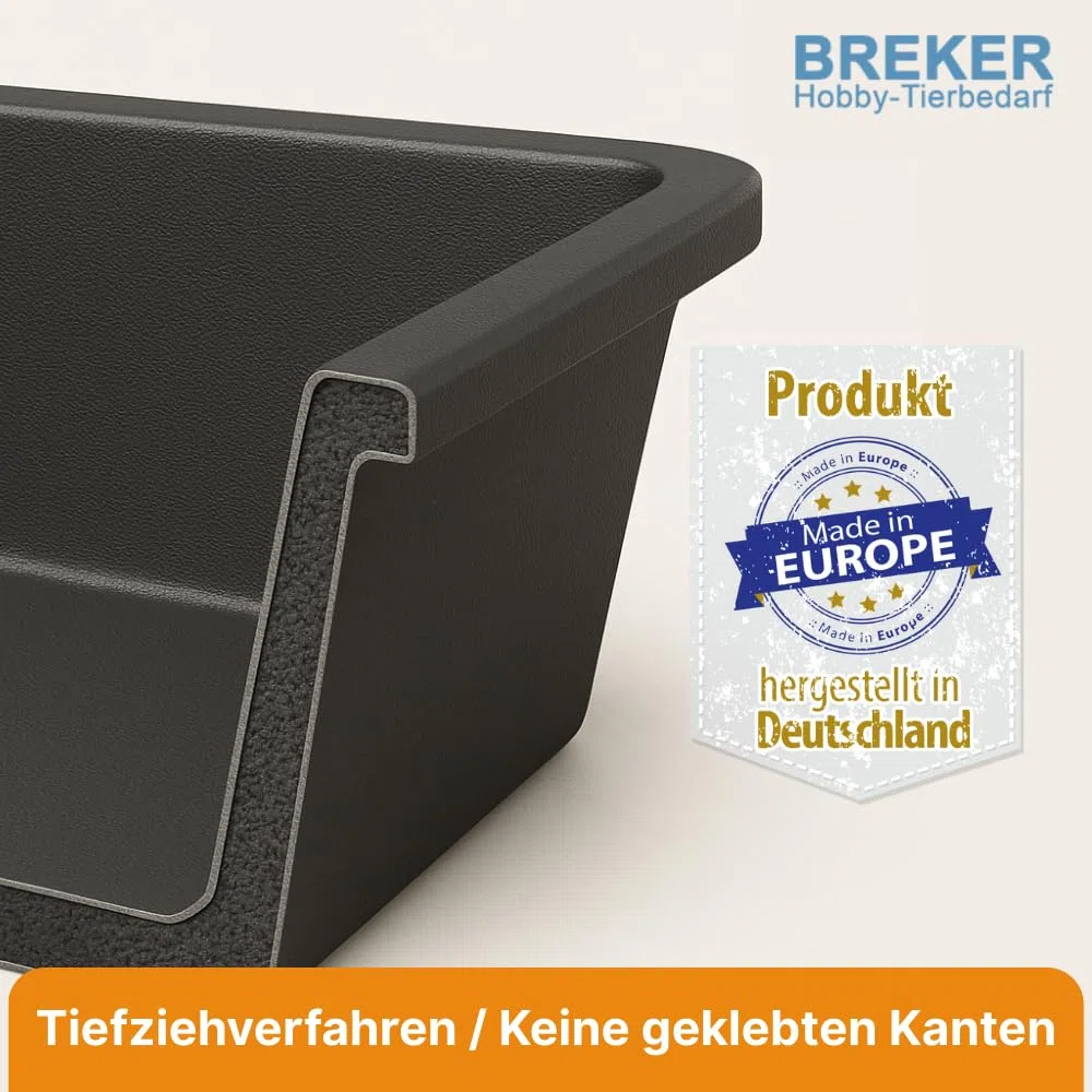 Breker Kunststoffwanne 80x80cm 10er Pack [geeignet als Kotwanne] 64 Liter Fassungsvolumen | Allzweckwanne | Plastikwanne