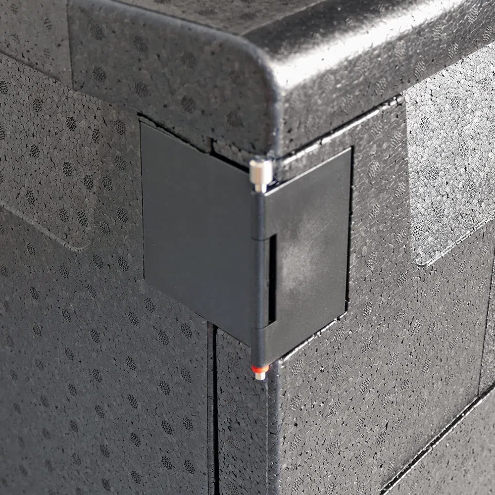 BRB Thermobox mit Fronteinschub und Deckel, Inhalt 146 Liter, BxTxH 540 x 740 x 685 mm, anthrazit