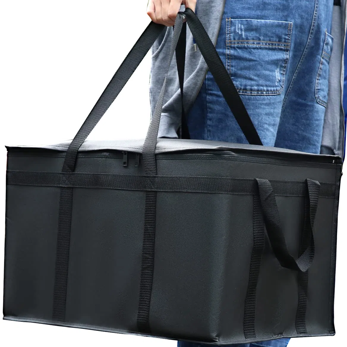 musbus 10 Stück extra große XXXL isolierte Lebensmittel-Liefertasche Kühltaschen halten Lebensmittel warm Therma Catering Tasche für Doordash 55,9 x 35,6 x 33 cm Kühltaschen Therma Shopper heiße XXXL