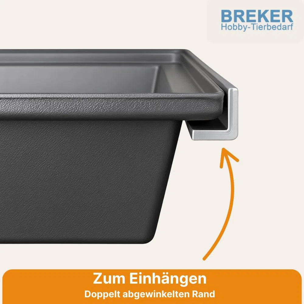 Breker Kunststoffwanne 80x80cm 10er Pack [geeignet als Kotwanne] 64 Liter Fassungsvolumen | Allzweckwanne | Plastikwanne