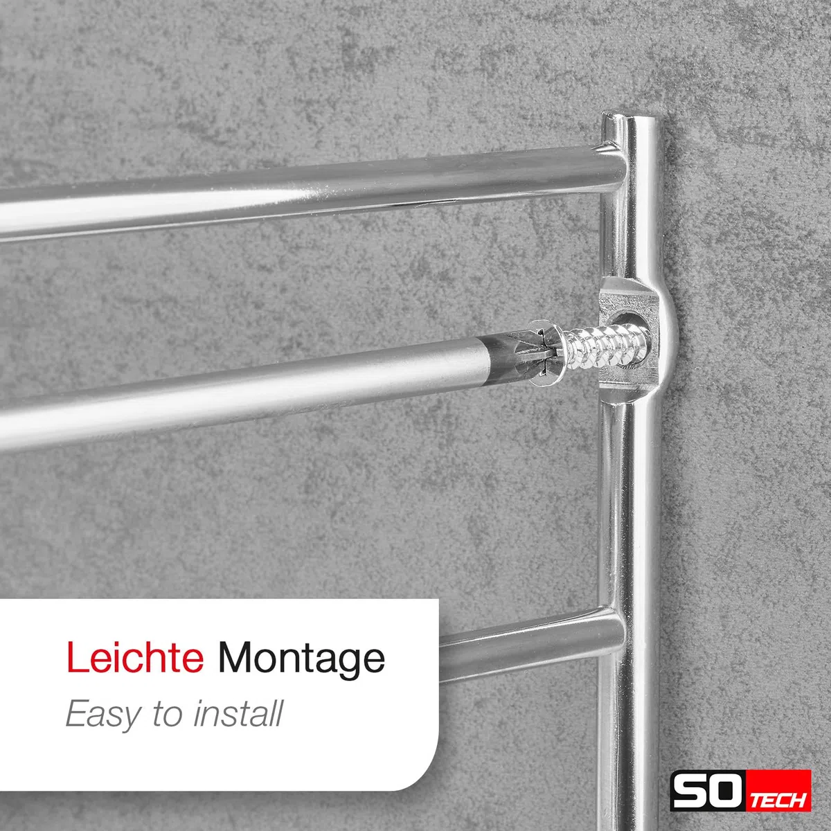 SOTECH Backblechhalter für 3 Backbleche (364 x 140 x 125 mm, chrom poliert, für 600 mm Korpusbreite) Gitterrost-Halterung - Ordnung leicht gemacht