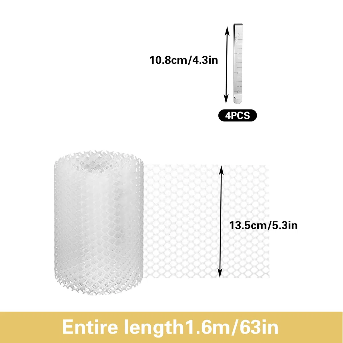 2er-Set Zuckerwatte Netz und Clip Stabilisator Marshmallow Werkzeuge Zubehör für Zuckerwattemaschinen für Küche 1,6 m x 12 cm