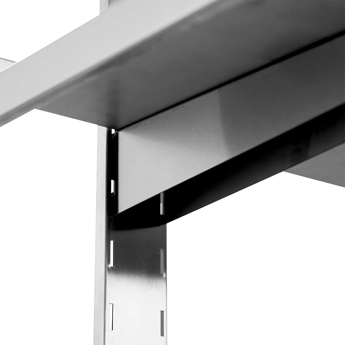 GastroHero Edelstahl Wandregal doppelt I 120 x 40cm Wandbord Gastronomie I Edelstahlregal mit 2 Ablageböden I Hängeregal Edelstahl für Küche & Gastro
