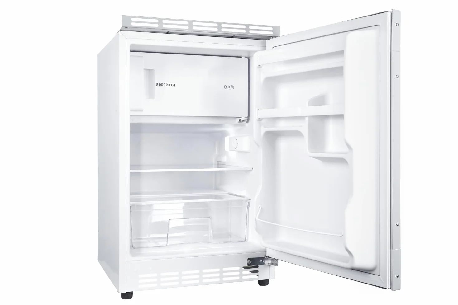 respekta Unterbaukühlschrank/in weiß / 81,5 x 49,5 cm / 82 L Nutzinhalt/Wechselbarer Türanschlag/Verstellbare Füße/automatisches Abtauverfahren im Kühlteil / UKS110-11