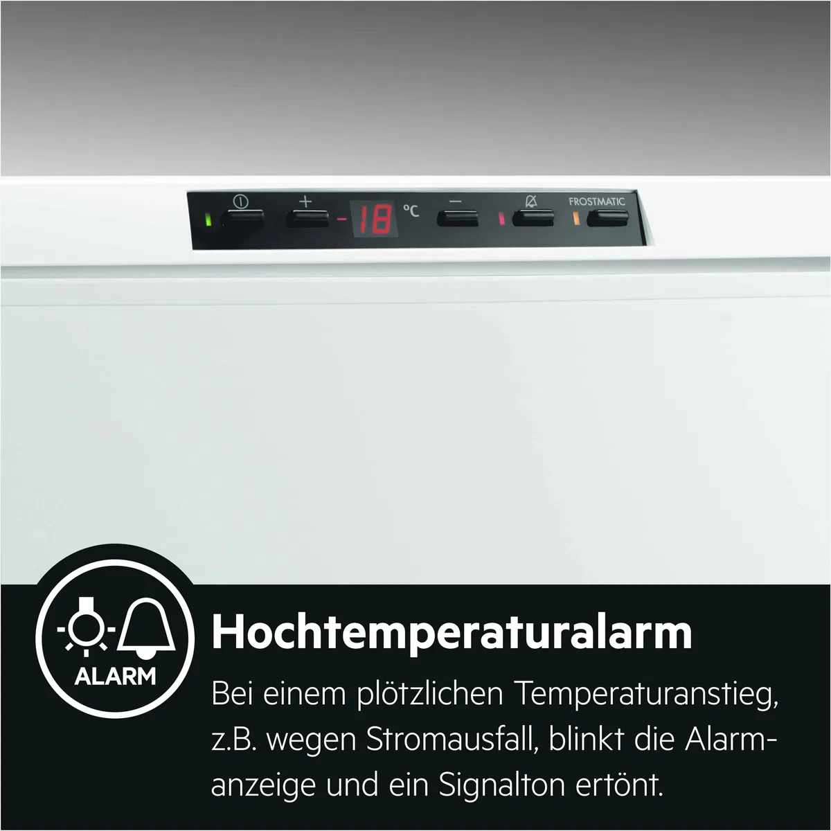 AEG AHB526D1LW Gefriertruhe / 254 L/LowFrost - weniger Eisbildung/Temperaturalarm/Rollen/D