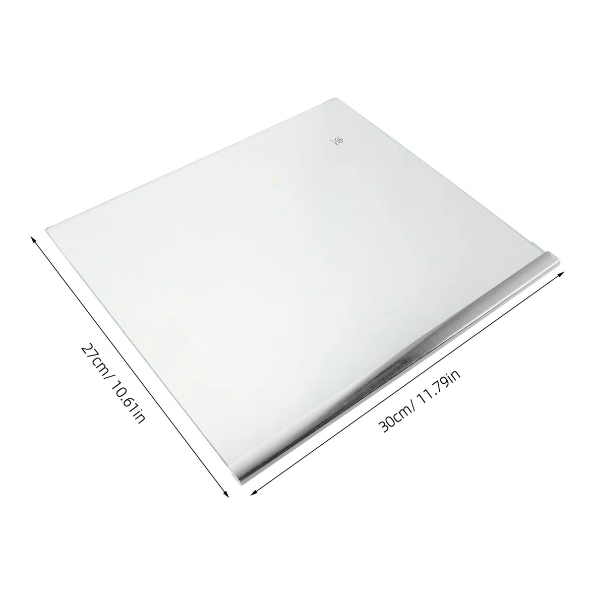 Operitacx Glasablage mit Stabiler Unterstützung Kühlschrank aus Gehärtetem Glas 30 X 27cm für Gefrierschrank und Lebensmittelbehälter im Haushalt