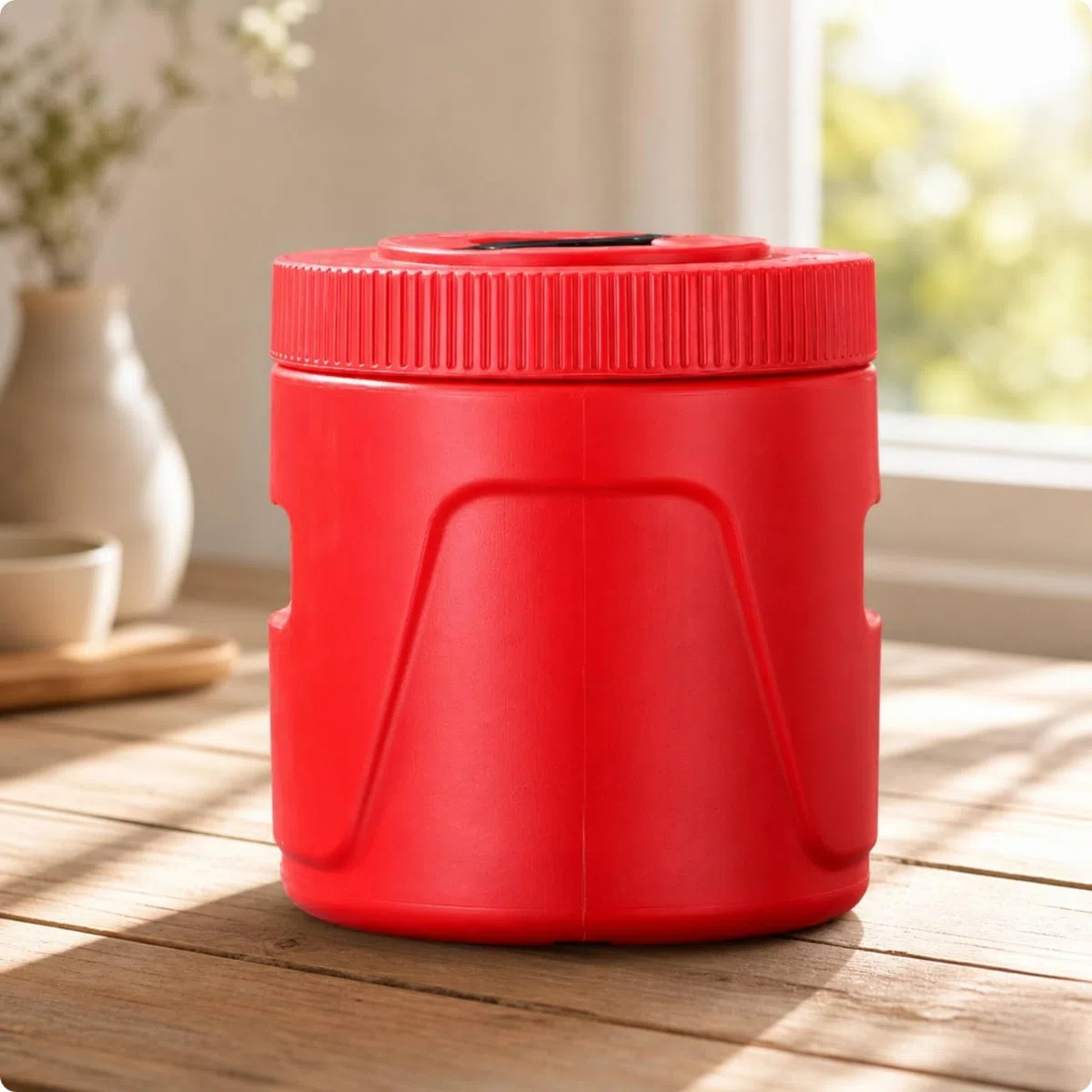 Isolierter Vorratsbehälter Thermoeimer Thermobehälter Warmhaltebehälter mit Edelstahleinsatz Und Schraubdeckel aus PP Und PU für Catering Straßenverkauf Großküche Outdoor Kapazität, 20L