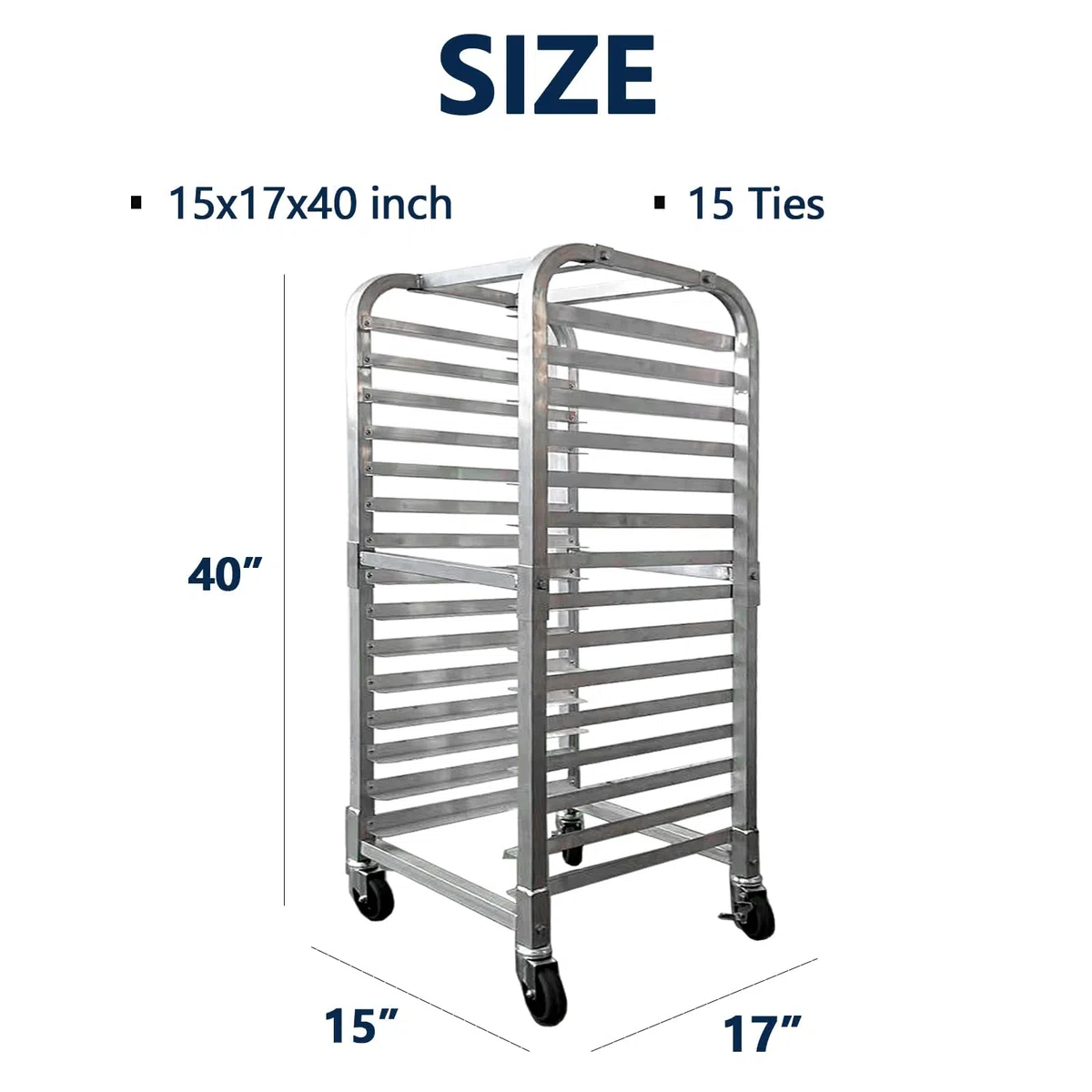 GarveeTech 15-Ebenen Alu Backblechregal Wandmontage, Bäckereiregal Gastro