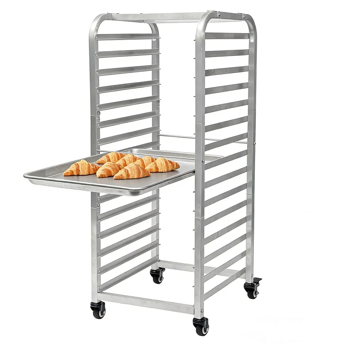 GarveeTech 15-Ebenen Alu Backblechregal Wandmontage, Bäckereiregal Gastro