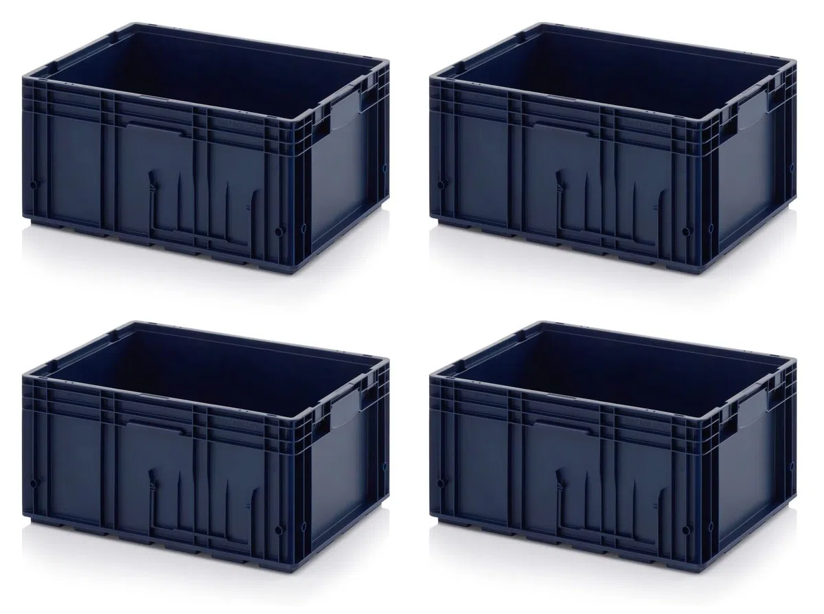 Auer Packaging 4x R-KLT Behälter 60 x 40 x 28 * Kleinladungsträger blau 60x40x28 Eurobehälter Industrie KLT 6429 6428