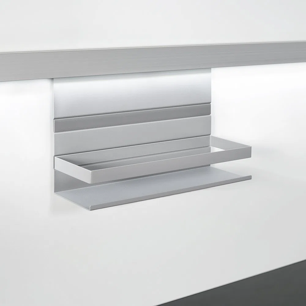 KESSEBÖHMER Linero MosaiQ Universalablage 350 x 110 x 200 mm mit Rahmen titangrau / Relingsysteme