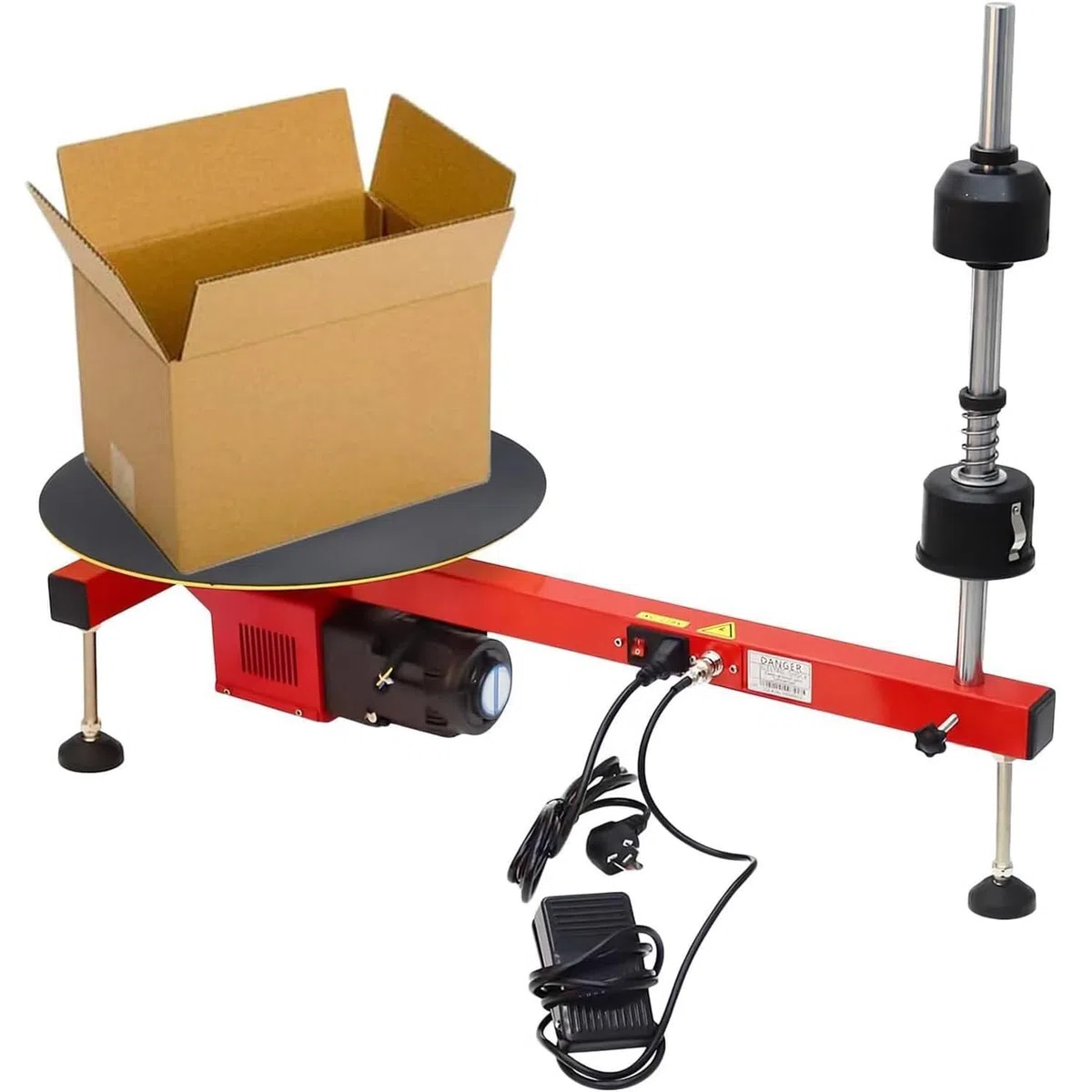 Elektrische Stretchfolie Wickelbank, Spenderwickelmaschine, robuste Tischpalettenbox, Schrumpfung für 30,5–71,1 cm