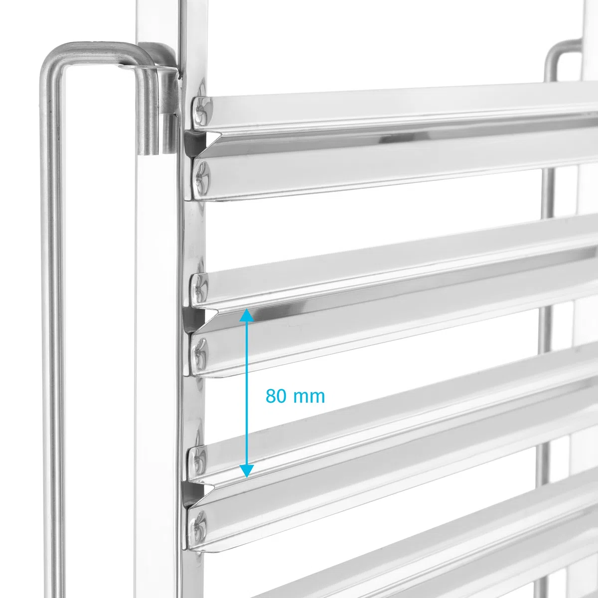 TECHNICA Prestona Edelstahl Transportwagen 32xGN 1/1 - Gastronormwagen 550x740x1735 mm - Wagen - Tablettwagen - Regalwagen - Einschübe Gastro - Rollbehälter - Servier Trolley - Profi Catering Lager