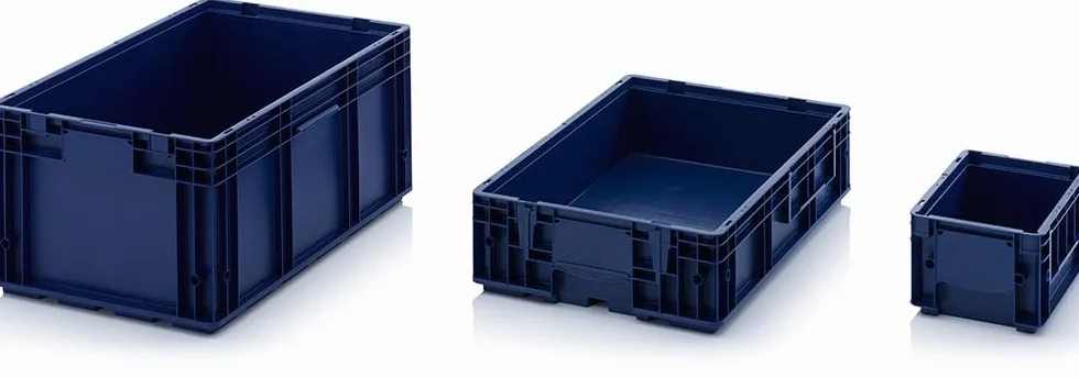 Auer Packaging 4x R-KLT Behälter 60 x 40 x 28 * Kleinladungsträger blau 60x40x28 Eurobehälter Industrie KLT 6429 6428