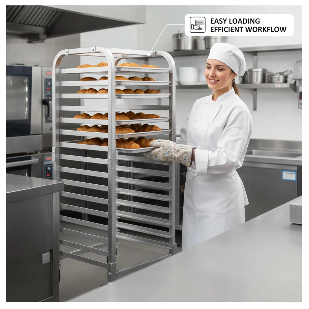 GarveeTech 15-Ebenen Alu Backblechregal Wandmontage, Bäckereiregal Gastro