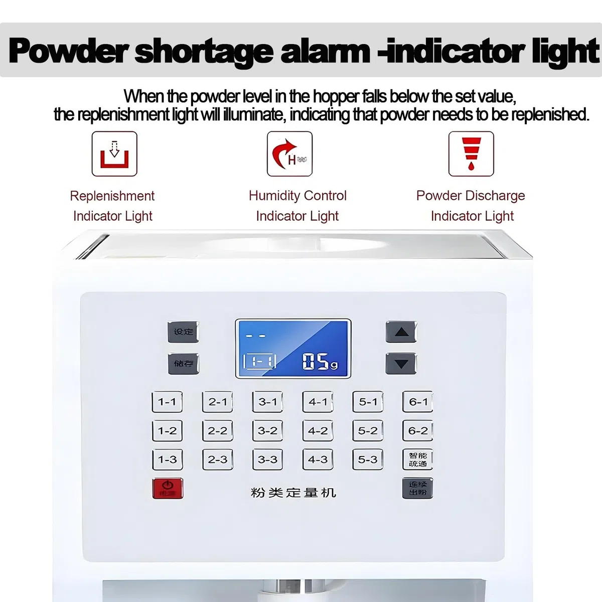 Automatischer Sirup- und Pulverspender, 3,5 l elektrisches Füllgerät mit intelligentem Panel, kommerzielles quantitatives Instrument für Kakao, Puderzucker, Milchpulver