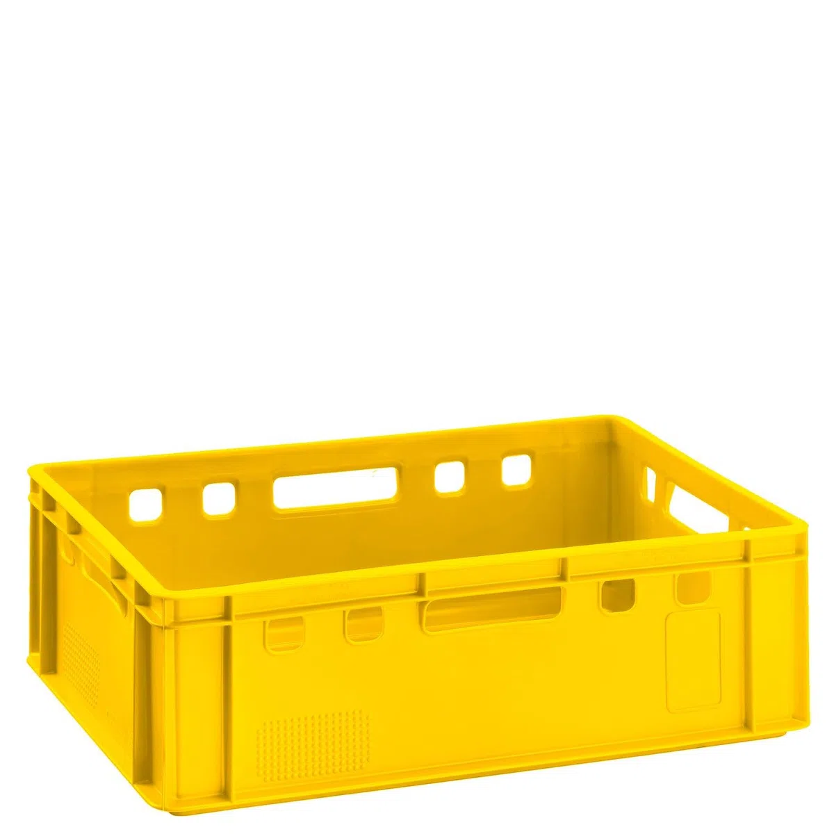 Fleischkiste E2 60x40x20 cm Eurobox 5er Set Gelb lebensmittelecht robust | BURI, stapelbar, Kunststoff, Made in Germany, Lagerbox, Transportbehälter, belastbar, Normmaß, vielseitig, langlebig