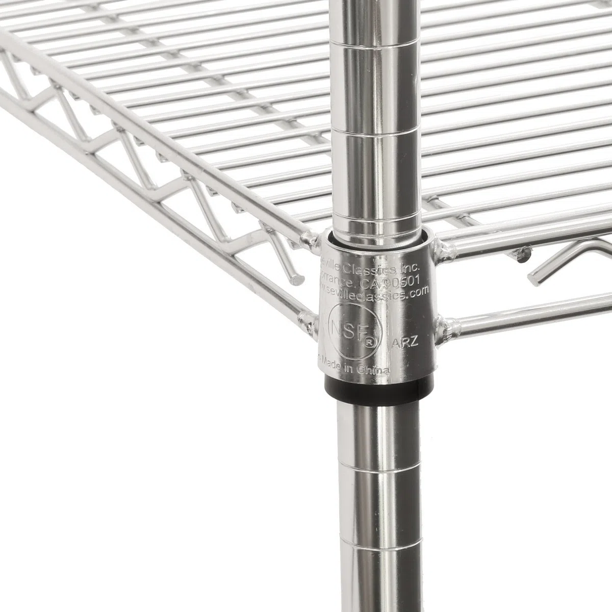 Seville Classics SHE18495ZB UltraZinc Schwerlastregal mit 5 Böden und Lenkrollen, Metall, verzinkt silber, 121.9 x 45.7 x 182.8 cm