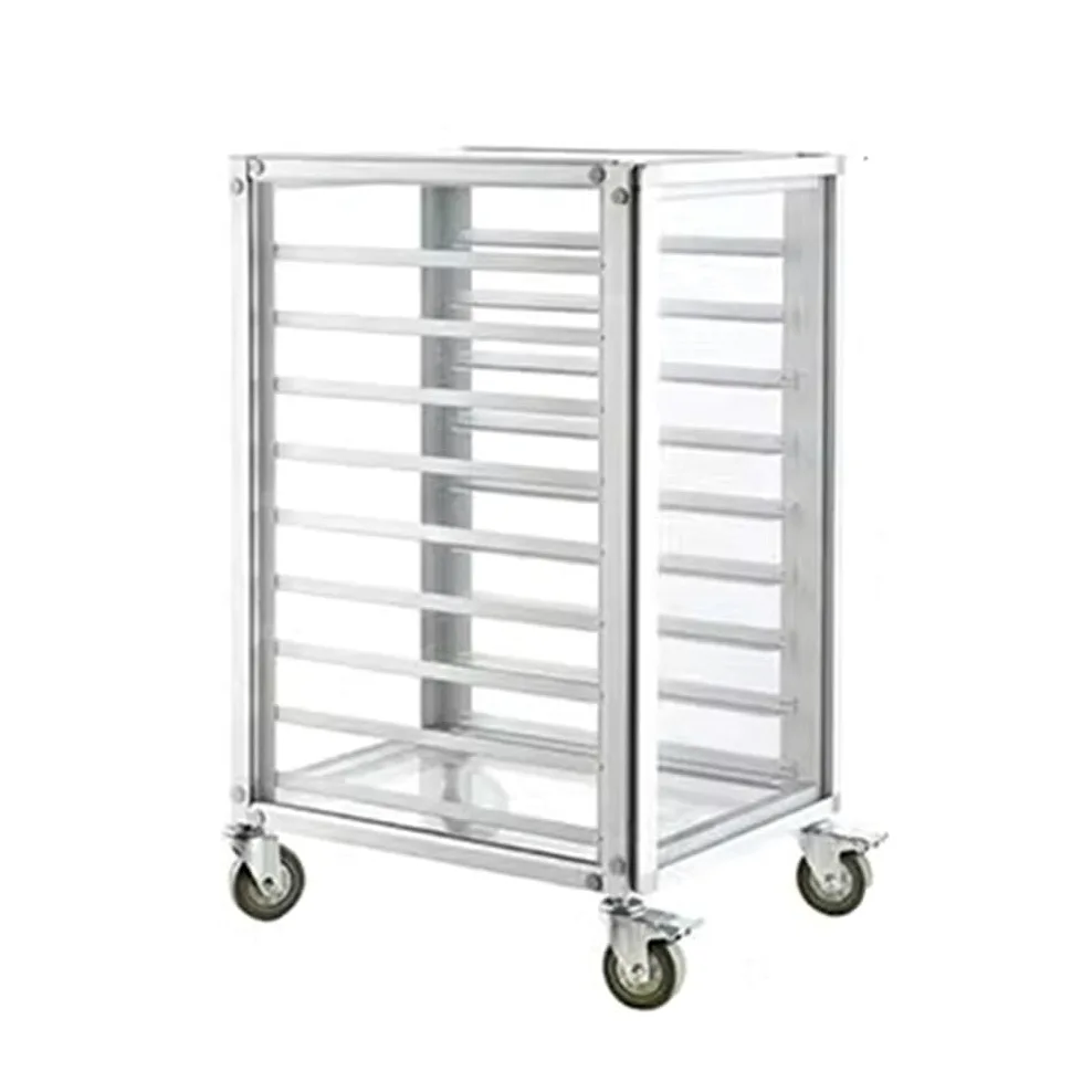 Robuster Bäckereiwagen mit Rollen für effizienten Transport in gewerblichen Küchen, Restaurants und Hotels