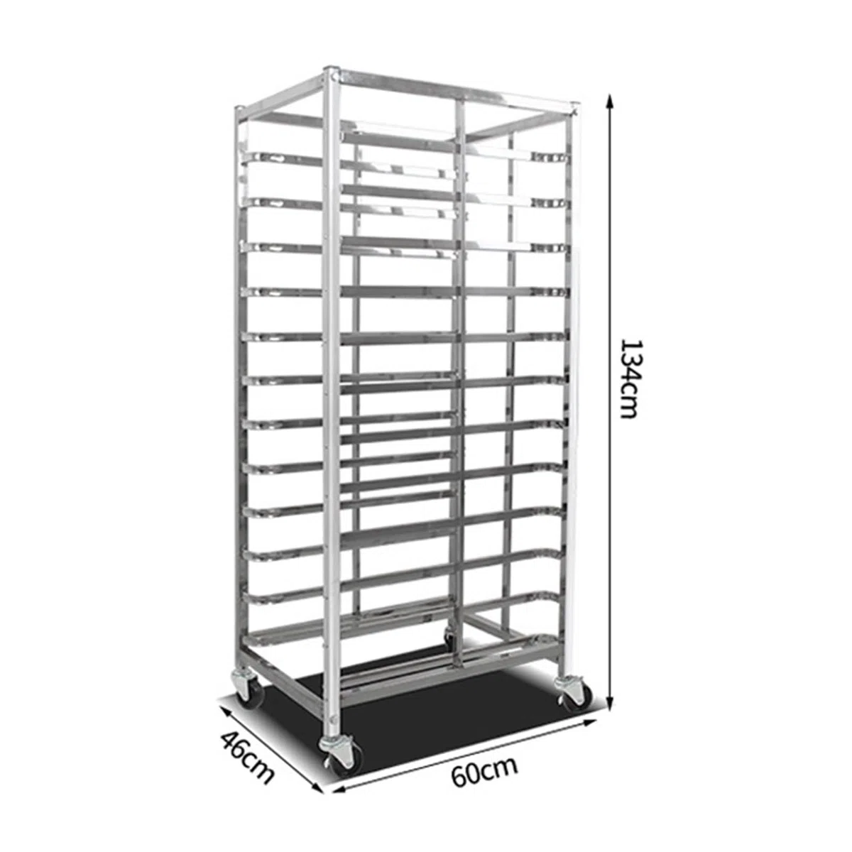 Kommerzielles Edelstahl-Backregal, robuster Kühlwagen für Brotteig, Pizza, Backblech und Lebensmittelschalen, ideal für Bäcker und Kunstfarbe zum Trocknen von Kunstfarben