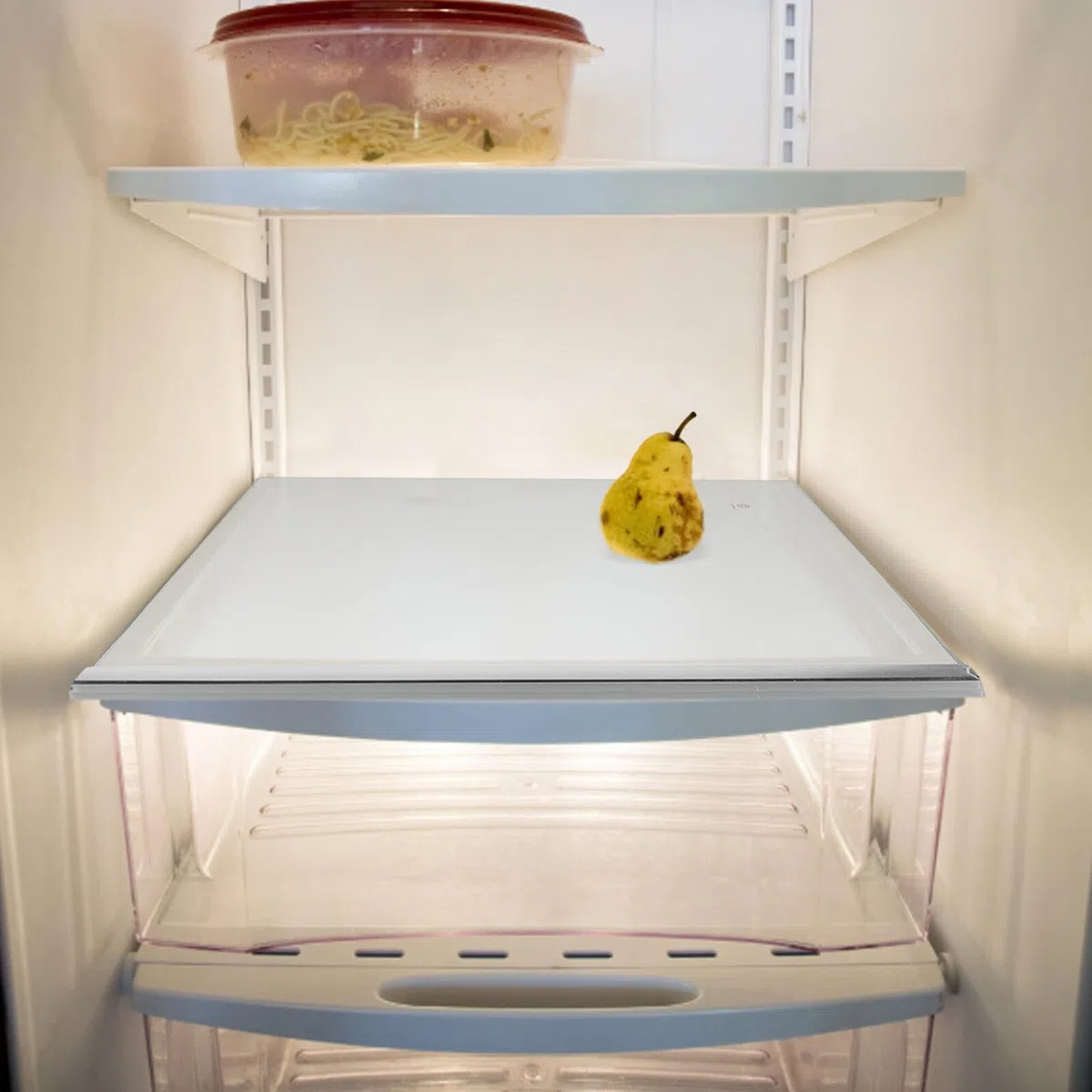 Operitacx Glasablage mit Stabiler Unterstützung Kühlschrank aus Gehärtetem Glas 30 X 27cm für Gefrierschrank und Lebensmittelbehälter im Haushalt