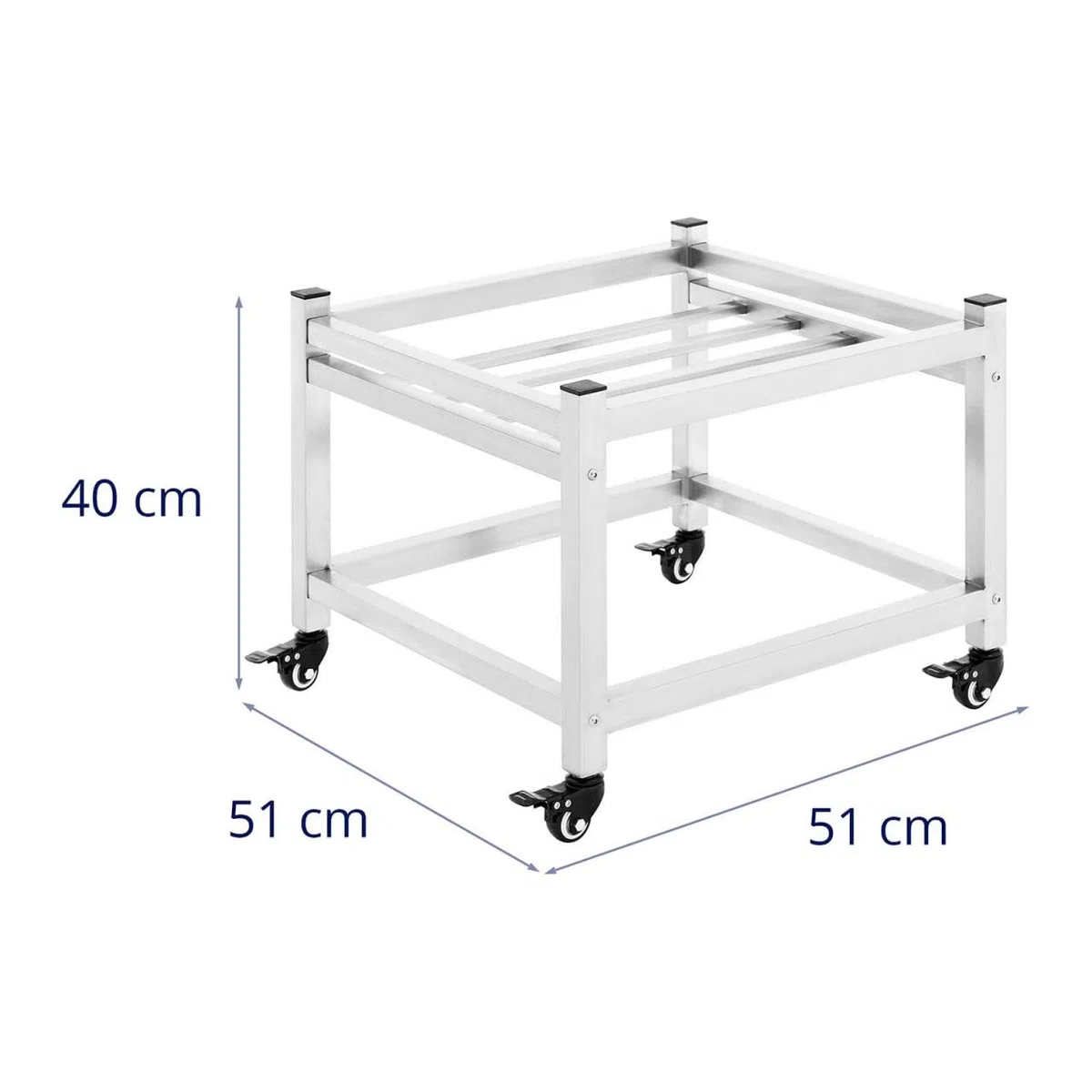Royal Catering Edelstahlwagen für Maische- oder Braukessel 45 x 45 cm 150 kg Edelstahlwagen mit Rollen