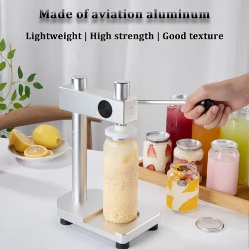 Verstellbarer Glas-Versiegeler mit stabilem Boden – perfekt für private und gewerbliche Konserven, luftdichter Verschluss für Frische, einfach zu bedienen, ideal für die Konservierung von