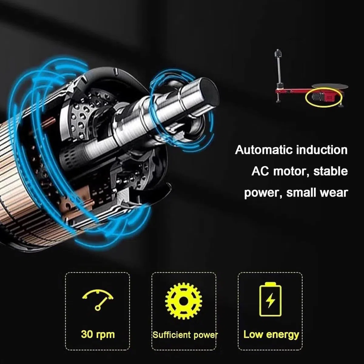 Elektrische Stretchfolie Wickelbank, Spenderwickelmaschine, robuste Tischpalettenbox, Schrumpfung für 30,5–71,1 cm